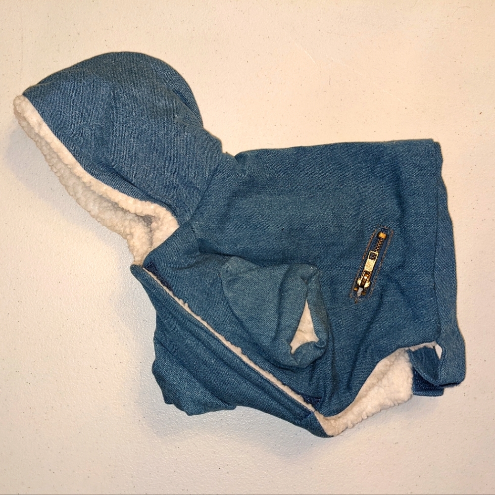 🏆HP🏆 (OFFERS WELCOME) Denim and Sherpa Pet Jacket